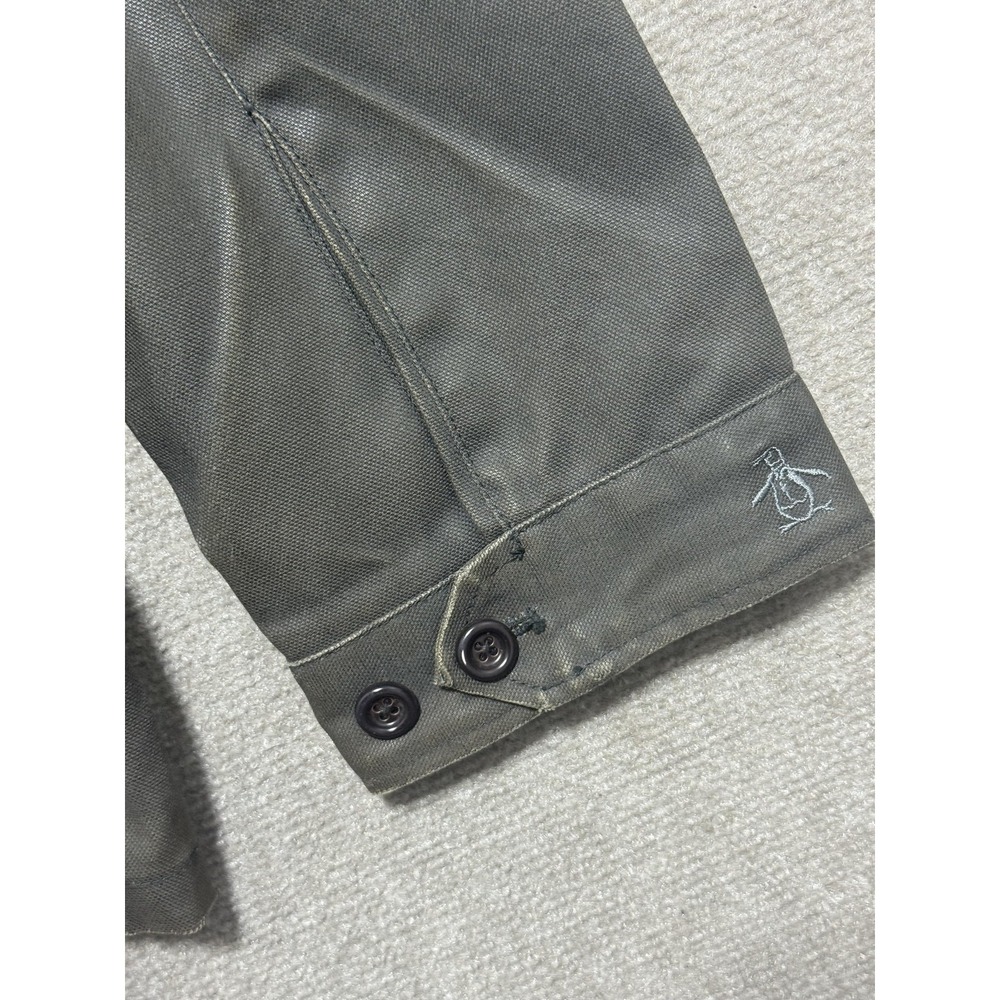 Original Penguin by Munsingwear Jacket Mens XL Gray Field Utility Zip Snap Lined - Picture 14 of 15